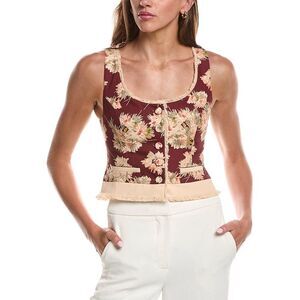 Cinq À Sept Womens  Mae Bouquet Rowena Top, Brown